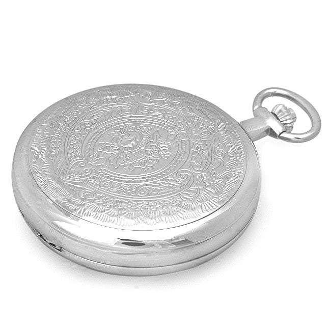 Two Tone Quartz Charles Hubert Pocket Watch & Chain #3702 - Executive Gift Shoppe