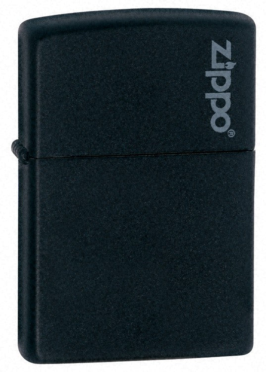 Black Matte with Zippo Logo Zippo Lighter - ID# 218ZL