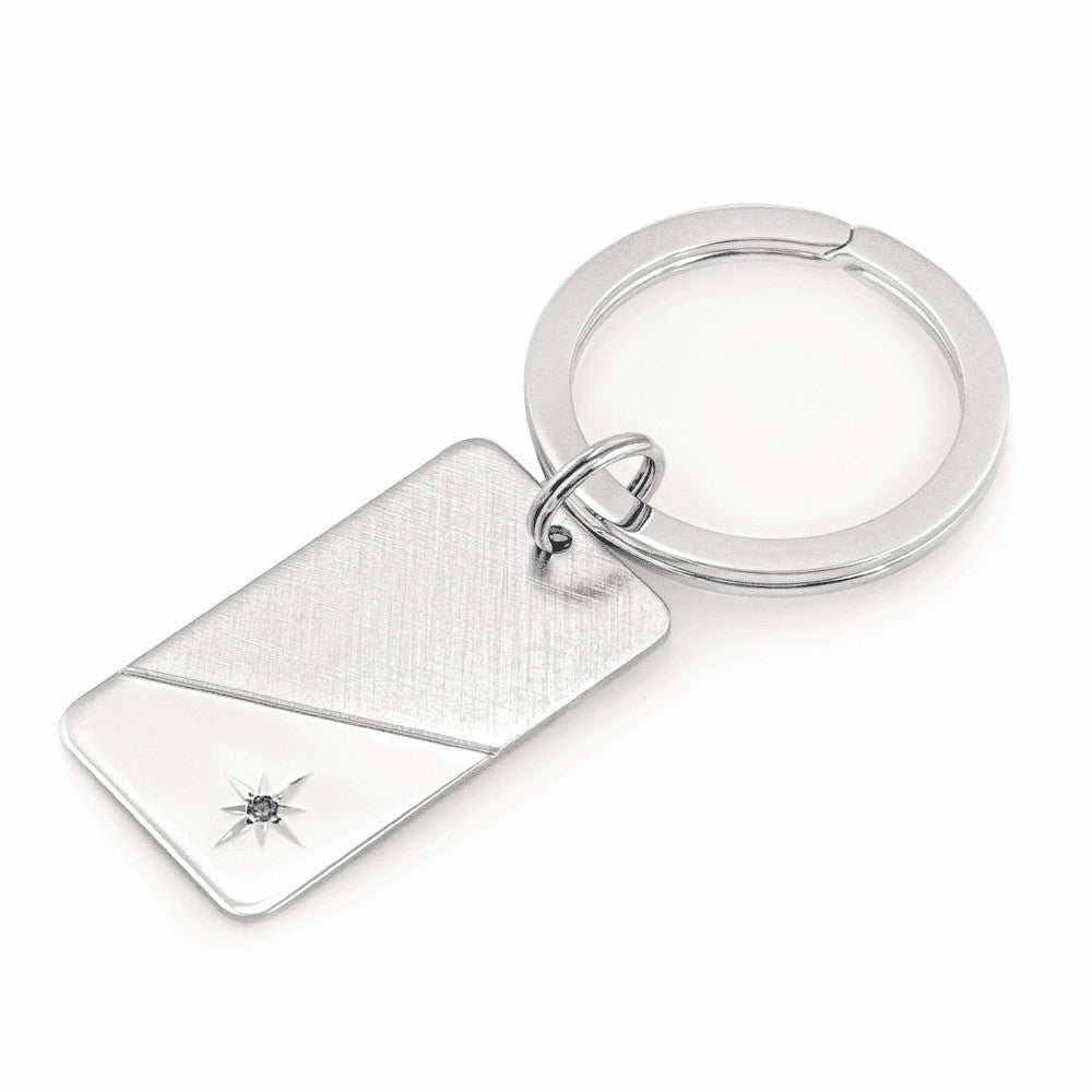 Sapphire Collection Sterling Silver Key Ring