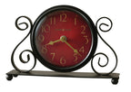 Marisa Bent Scroll Iron Table Clock by Howard Miller