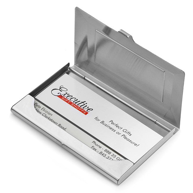 The Frame Engraved Steel Business Card Holder - Executive Gift Shoppe