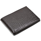 Men's Bifold Crocodile Print Italian Leather Wallet