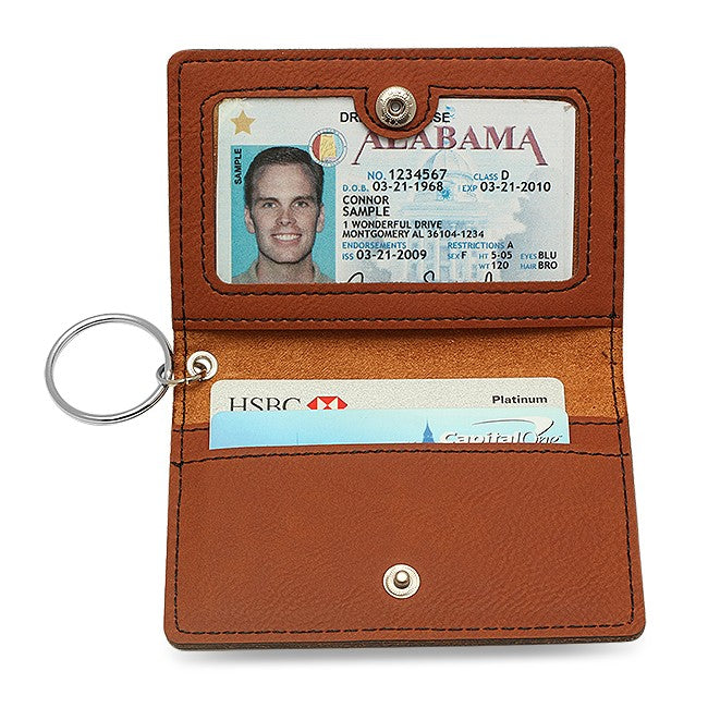 Personalized Rawhide ID Holder & Keychain