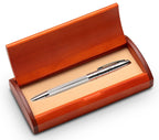 Diamond Cut Personalized Ballpoint Pen with Wood Box for Air Force