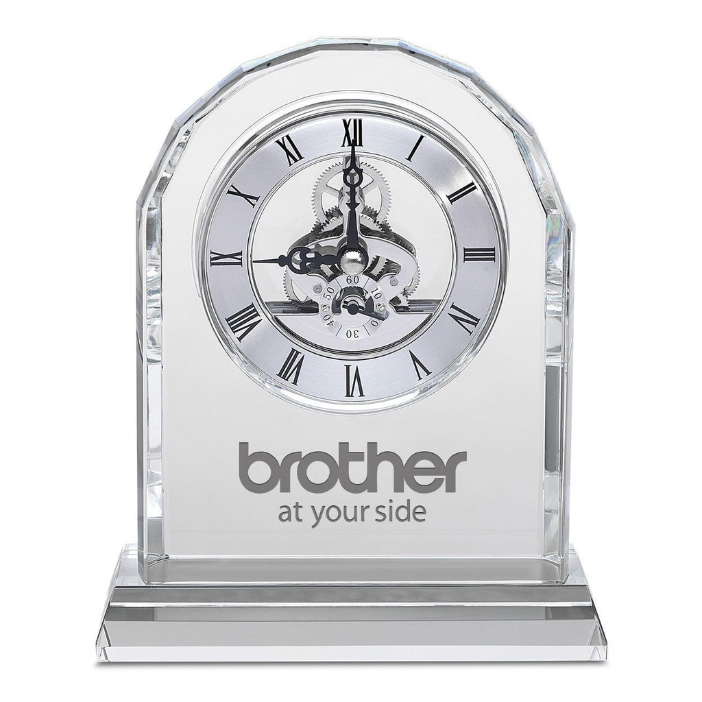 Solid Crystal Personalized Quartz Clock With Arched Top
