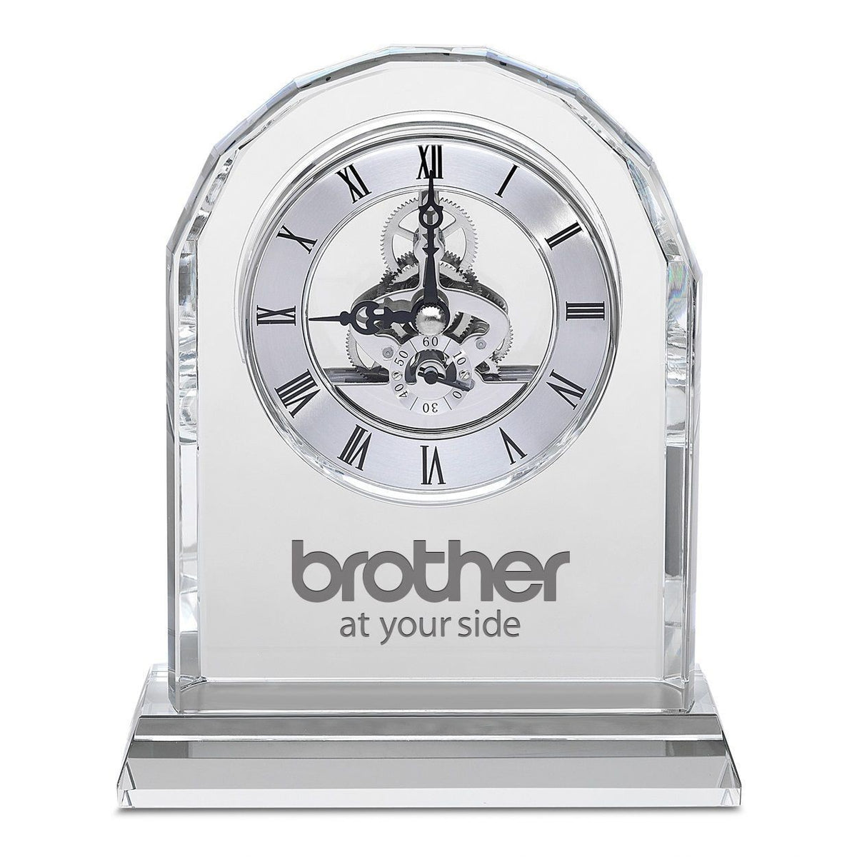 Solid Crystal Personalized Quartz Clock With Arched Top