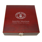 US Air Force Engraved Flask & Gaming Set - Executive Gift Shoppe