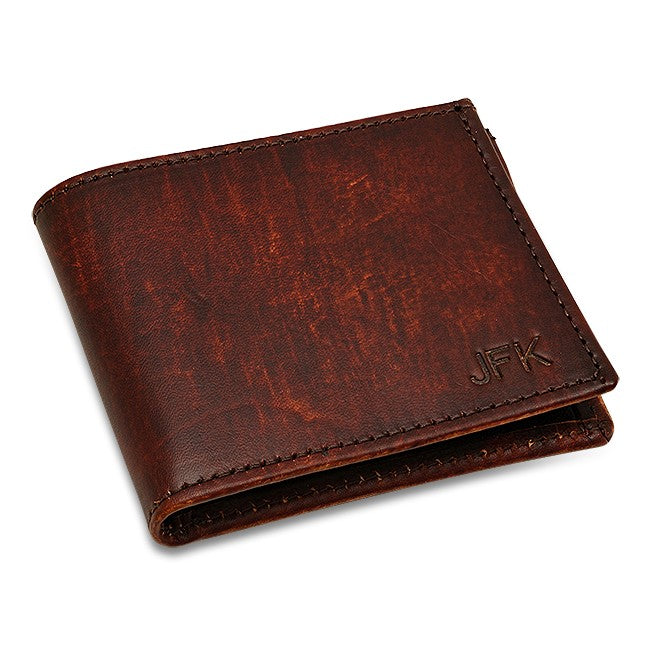 Vintage Brown Men's Bifold Wallet