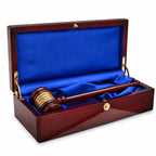 Personalized Rosewood Gavel & Sounding Block Set - Executive Gift Shoppe