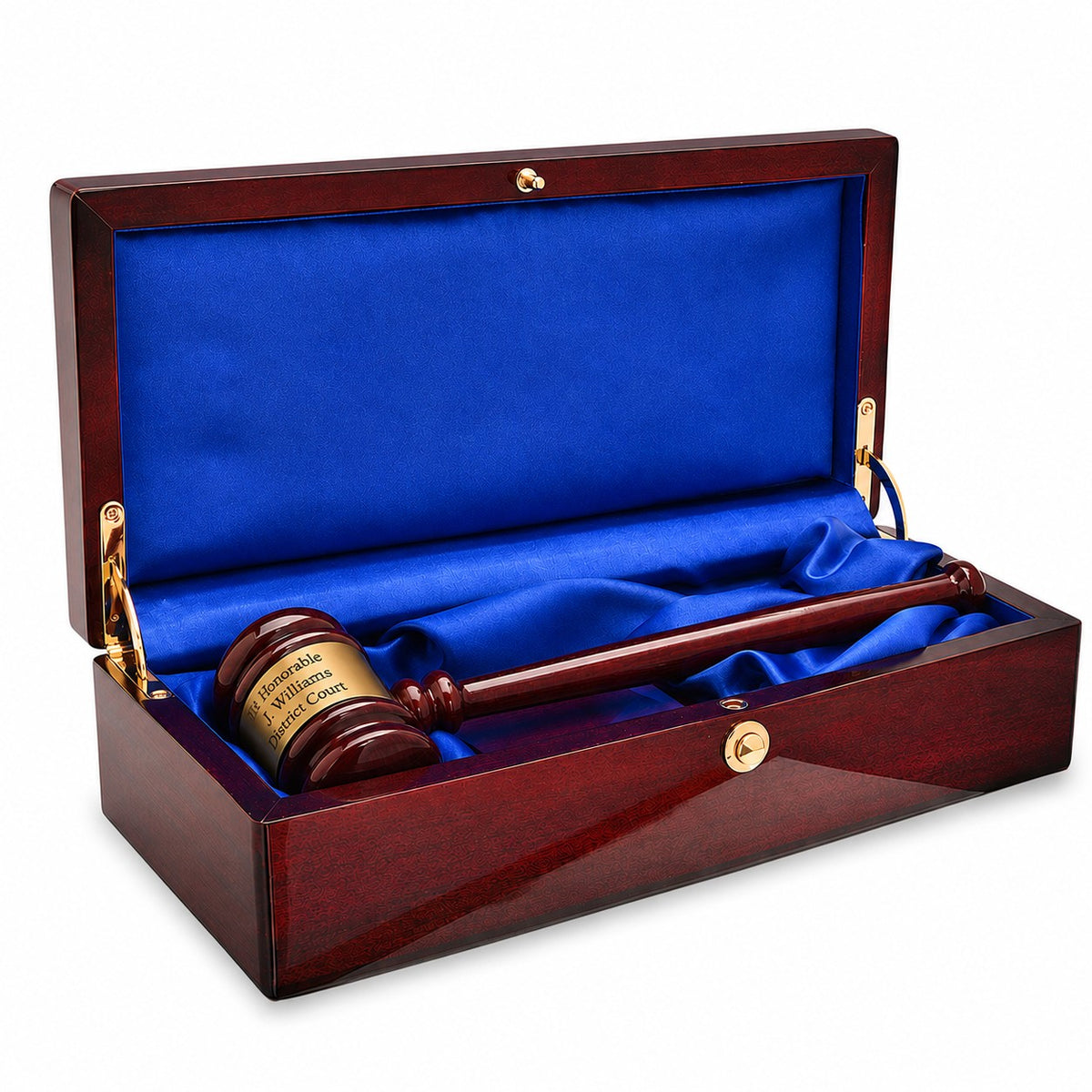 Personalized Rosewood Gavel & Sounding Block Set - Executive Gift Shoppe