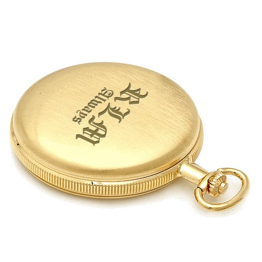 Satin Gold Quartz Pocket Watch & Chain - Executive Gift Shoppe