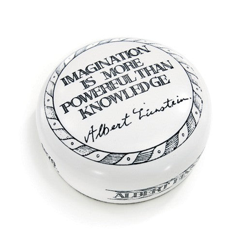 Imagination Is More Powerful Than Knowledge Desktop Paperweight