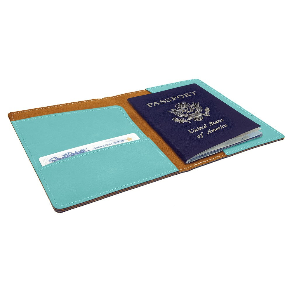 Personalized Teal Passport Holder