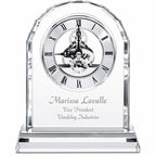Solid Crystal Personalized Quartz Clock With Arched Top