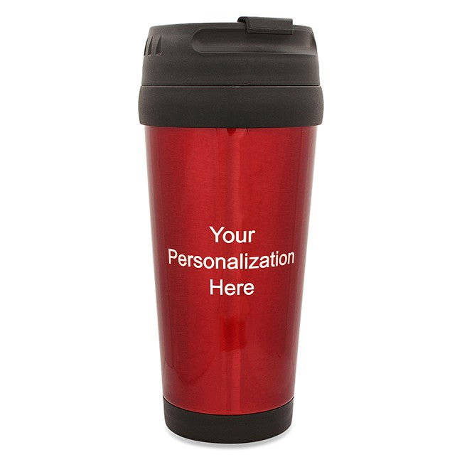 Personalized Red Travel Coffee Mug