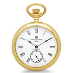 Gold Mechanical Charles Hubert Pocket Watch & Matching Chain #3756-GR - Executive Gift Shoppe