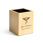 Maple Wood Chiropractor Theme Personalized Pen and Pencil Cup