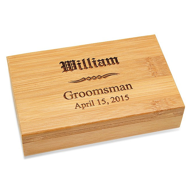 Groomsmen Gift Bamboo 2 Piece Wine Tool Set - Executive Gift Shoppe