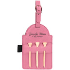 Personalized Pink Golf Bag Tag with Tees