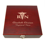 Nurse's Engraved Flask & Gaming Set