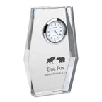 Bull & Bear Personalized Crystal Desk Clock