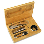 World's Best Mom Bamboo 4 Piece Wine Tool Set