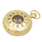 Gold Mechanical Charles Hubert Pocket Watch and Chain #3536 - Executive Gift Shoppe