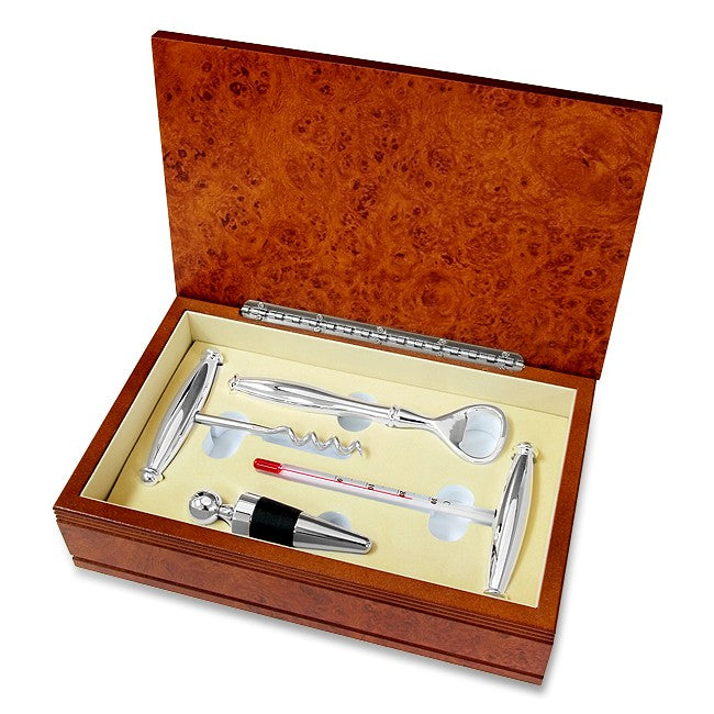 The Wine Enthusiast Personalized Wine Accessory Gift Set