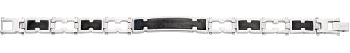 Titanium & High Polish Stainless Steel Men's Bracelet