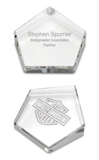 Laser Engraved Five Sided Paperweight & Desktop Award