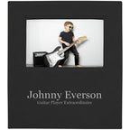 Black & Silver 5" x 7" Picture Frame with Large Personalization Area