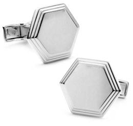 Engravable Hexagon Cufflinks