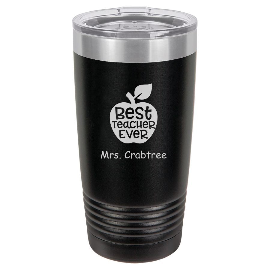 Best Teacher Ever 20 Ounce Black Polar Camel Travel Mug