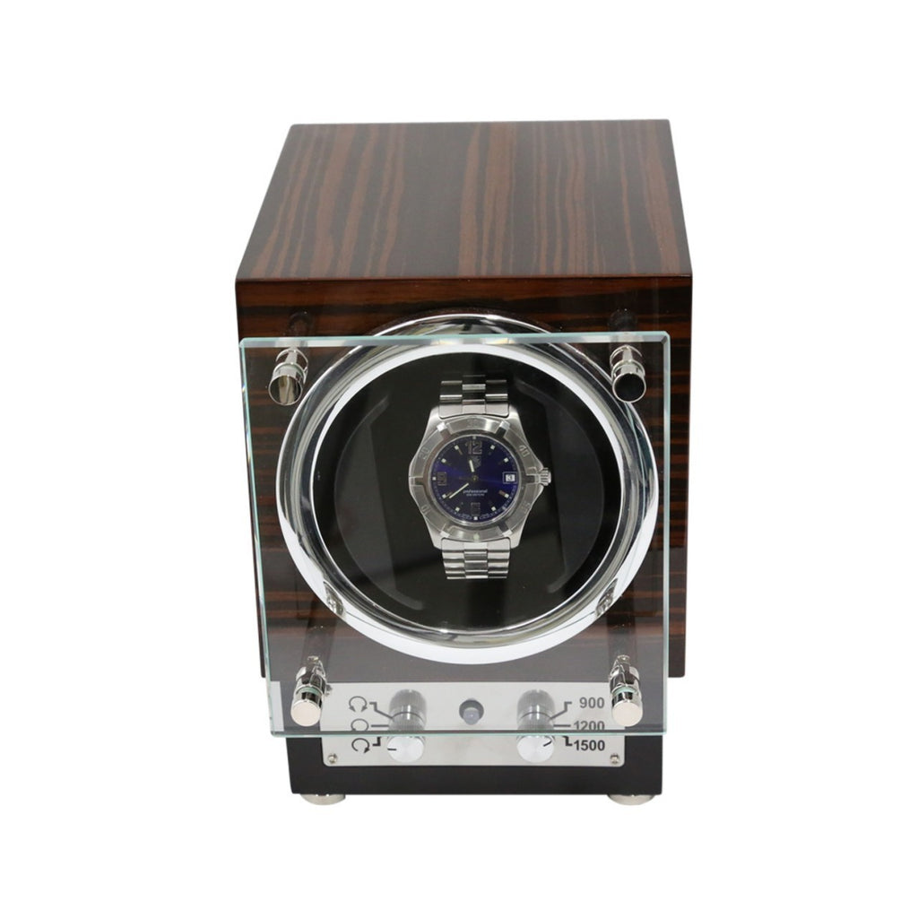 Ebony Burl Wood Single Watch Winder