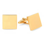 Polished Brass Square Block Cufflinks - Executive Gift Shoppe