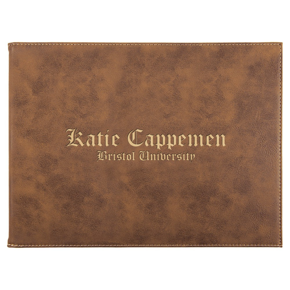 Personalized Rustick Brown Certificate Holder