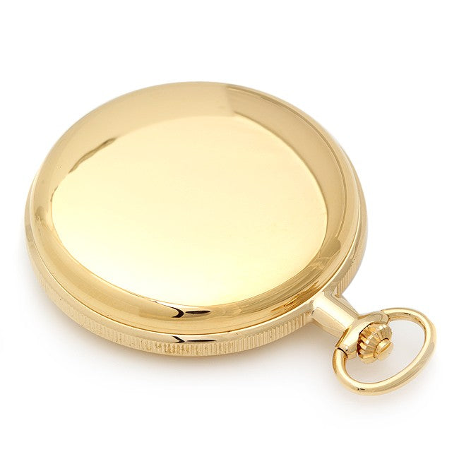 Polished Gold Mechanical Pocket Watch & Chain - Executive Gift Shoppe