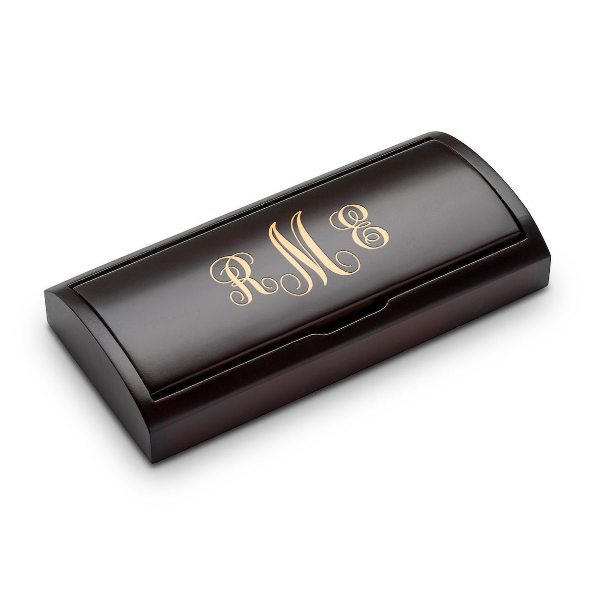Script Monogram Laser Engraved Two Piece Black & Silver Pen & Pencil Gift Set