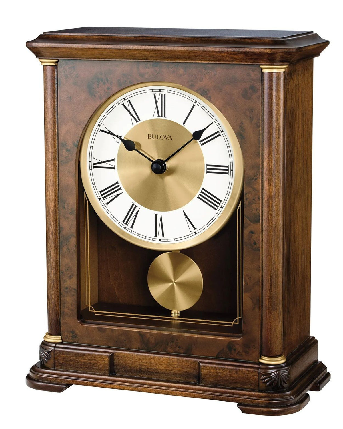Vanderbilt Personalized Mantel Clock with Pendulum by Bulova