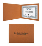 Personalized Rawhide Certificate Holder