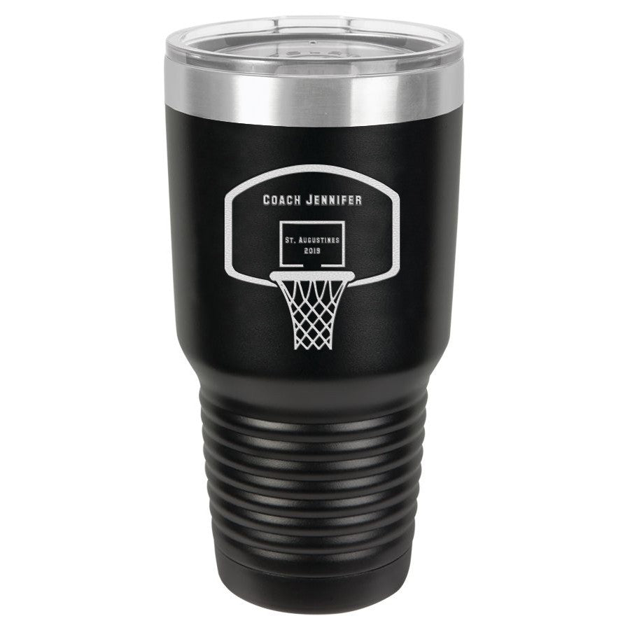 Basketball Coach's Black Polar Camel Tumbler