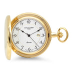 Satin Gold Quartz Pocket Watch & Chain - Executive Gift Shoppe