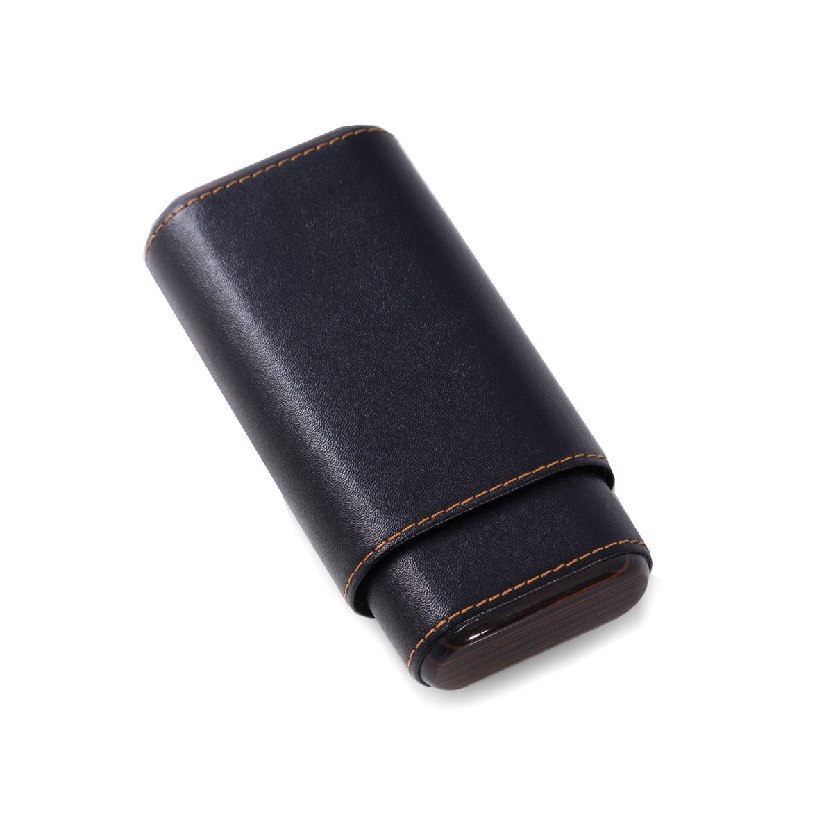 Carbon Fiber & Black Leather Cigar Holder
