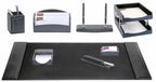 10 Piece Crocodile Embossed Leather Desk Set