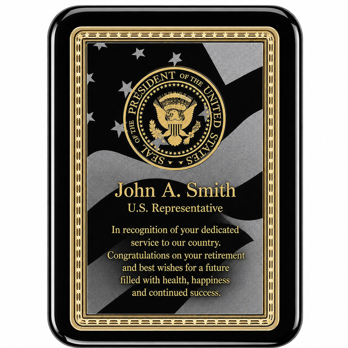 Personalized American Flag Recognition Wall Plaque