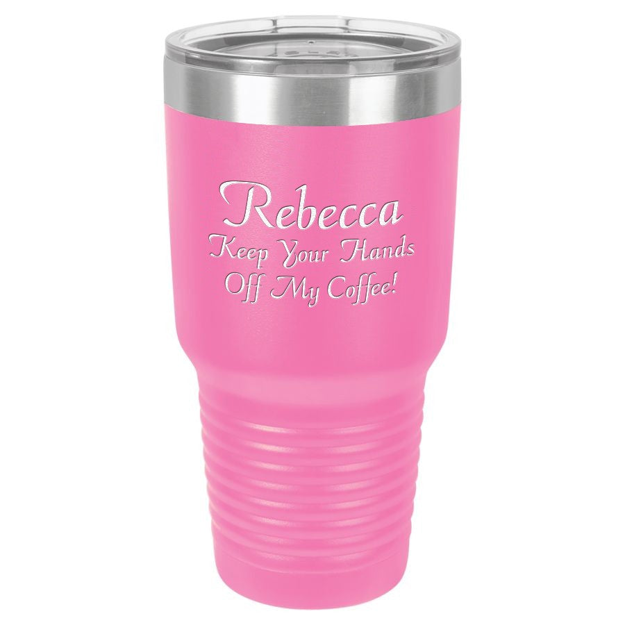 Personalized 30 Ounce Pink Polar Camel Ringneck Tumbler