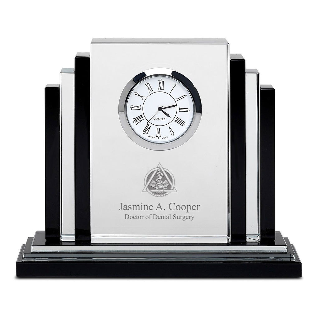 Dentist Personalized Step Design Premier Crystal Clock