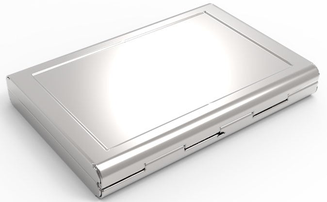 Polished Steel Engraved Business Card Case/File - Executive Gift Shoppe