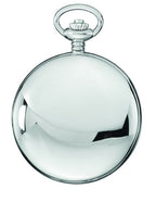 Satin Silver Charles Hubert Pocket Watch & Chain #3905-W - Executive Gift Shoppe