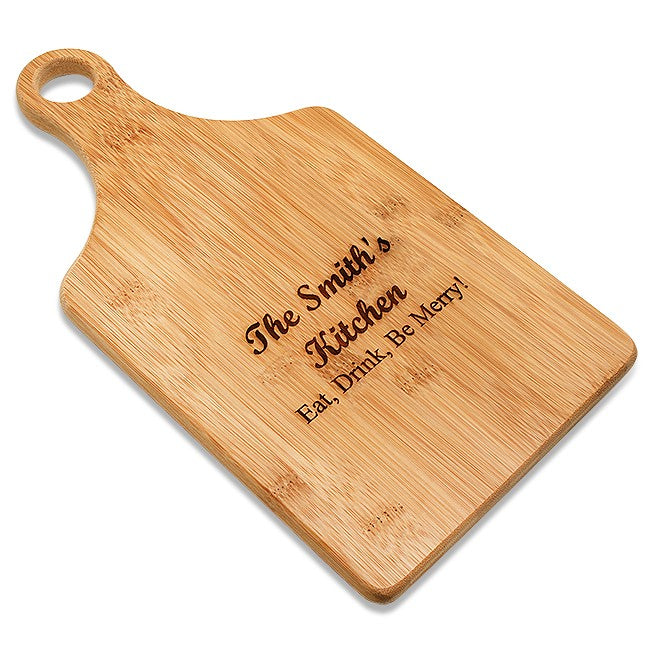 Personalized Bamboo Paddle Shape Cutting Board - Executive Gift Shoppe